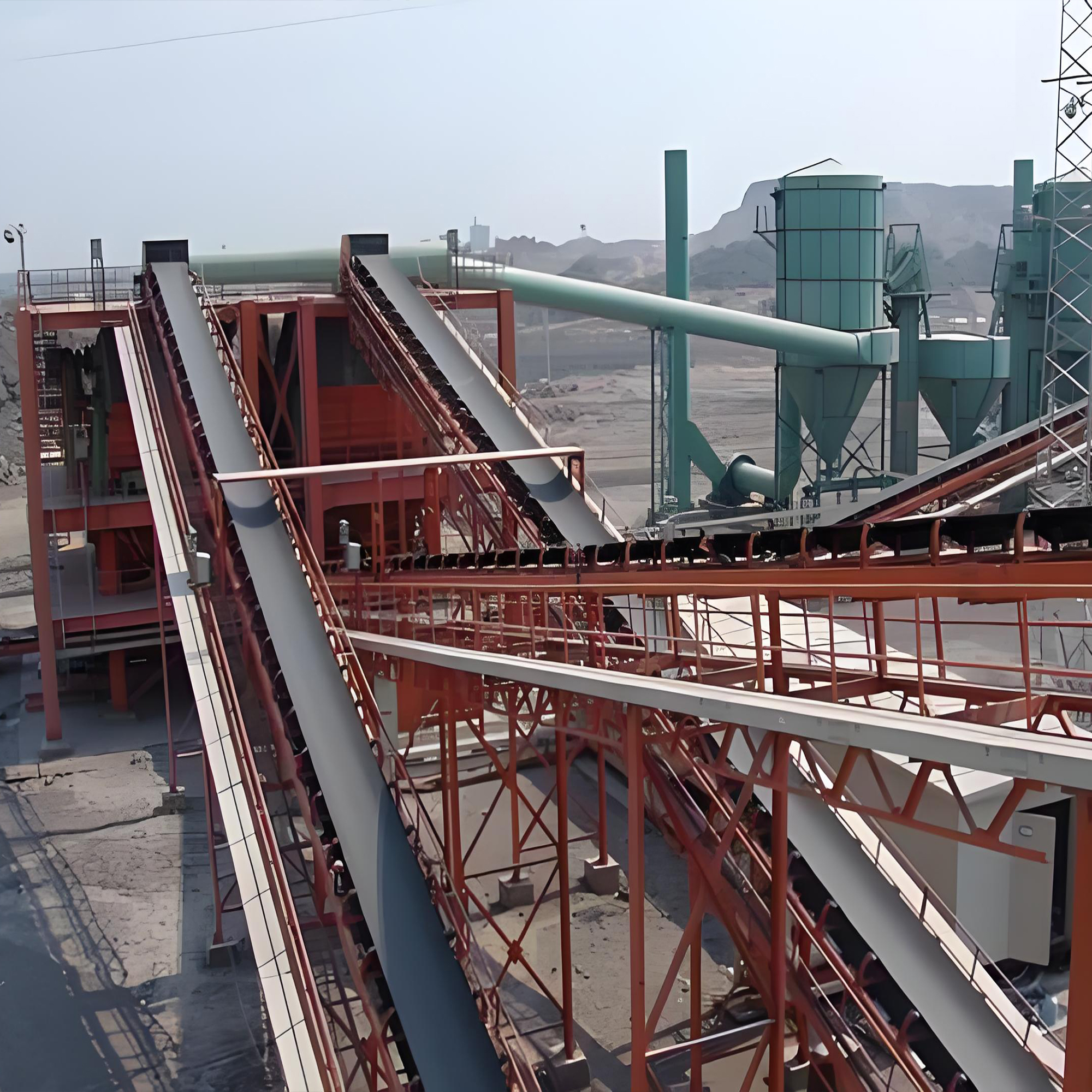 Belt Conveyor for Lime Aggregate Stone Crusher Mining Project